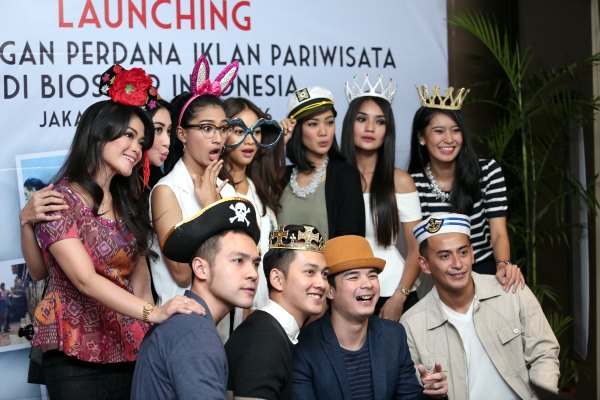 Sejumlah artis meramaikan acara peluncuran TVC Pariwisata Indonesia