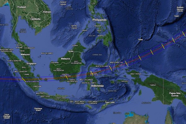 Jalur totalitas Gerhana Matahari di Indonesia