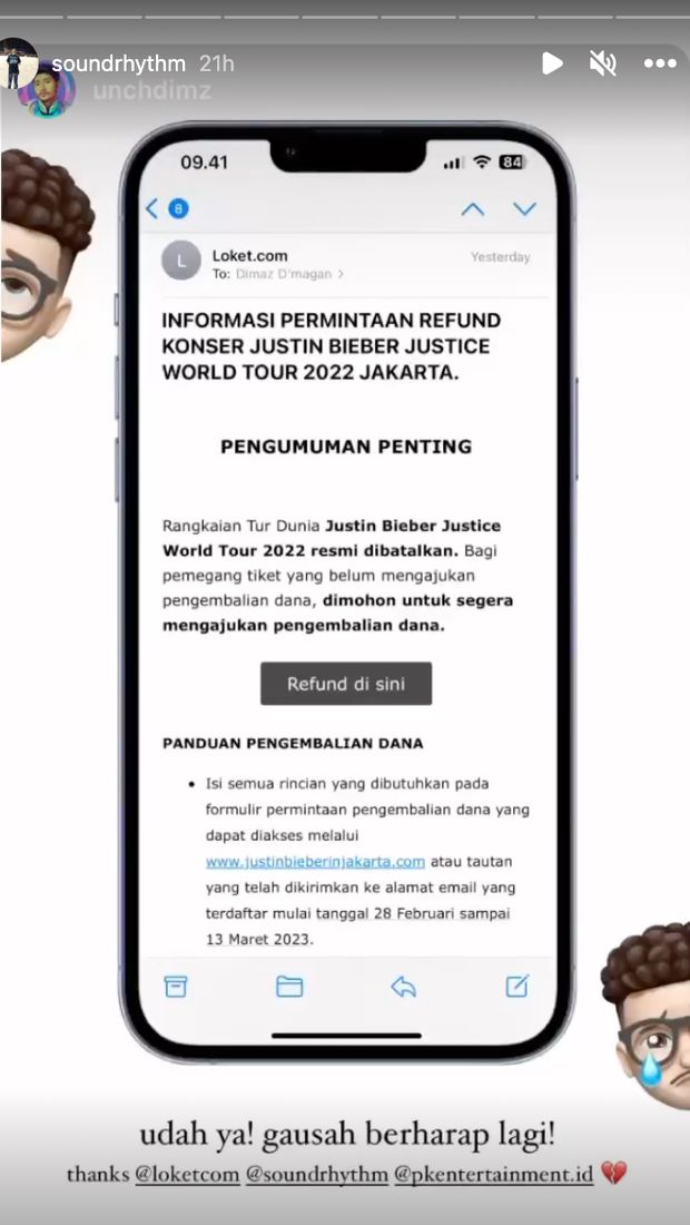 Justin Bieber Resmi Batalkan Sisa Konser Justice World Tour, Indonesia Ikut Terdampak